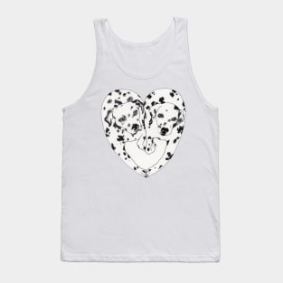 Dalmatian heart Tank Top